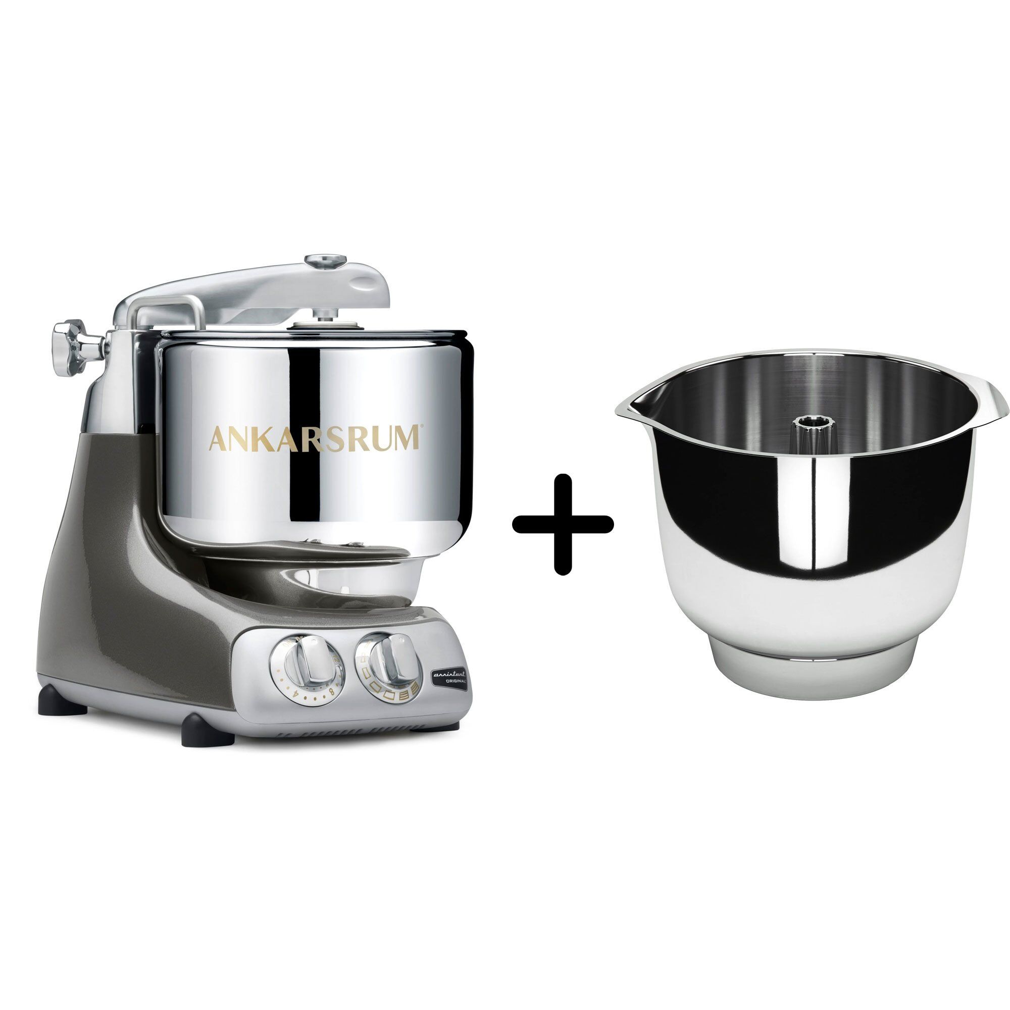 Akm 6230 Køkkenmaskine Assistent Original Piskeskål Black Chrome