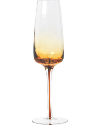 39 Amber 39  Mundblæst Champagneglas