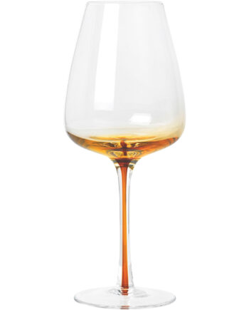 39 Amber 39  Mundblæst Hvidvinsglas