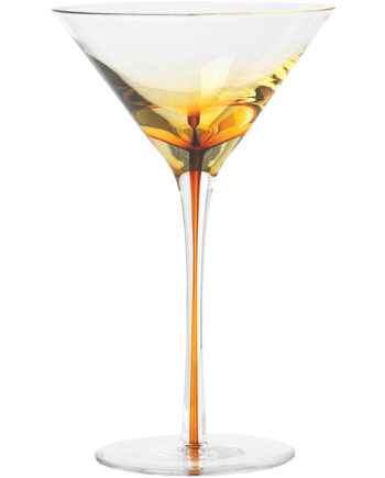 39 Amber 39  Mundblæst Martiniglas