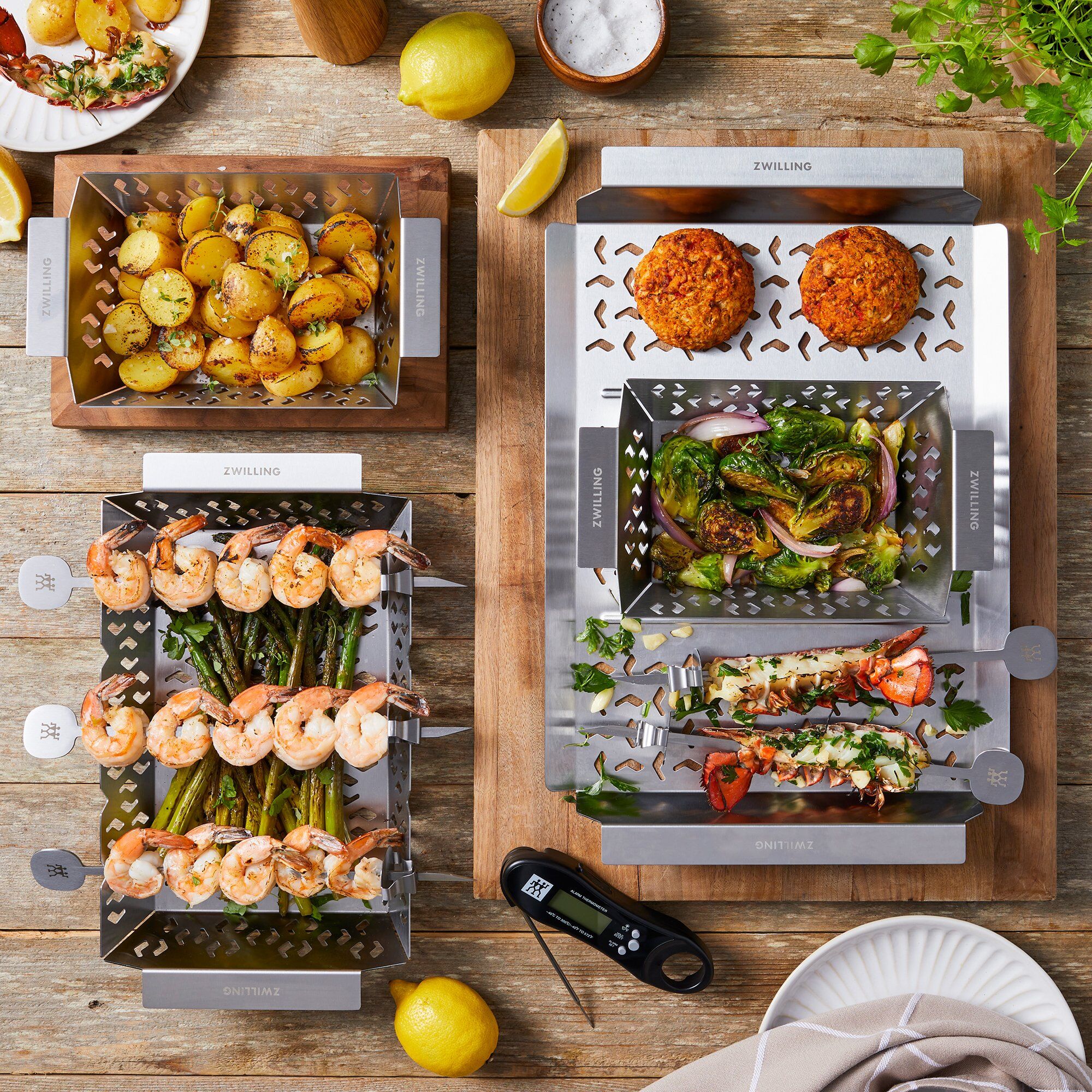 Bbq Rektangulær Grillkurv Small