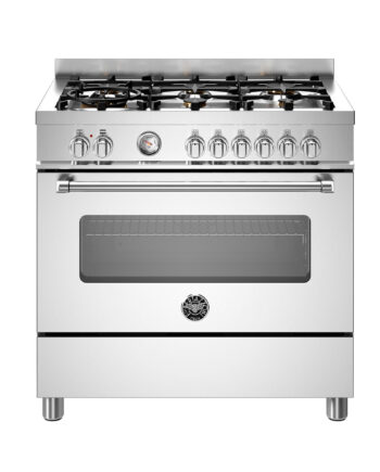Bertazzoni Mas96l1ext Master Gaskomfur 90 Cm Med Enkeltovn Og   Brændere  Rustfrit Stål