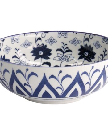 Blue Botan Skål 20 Cm  Blå Hvid