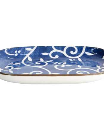 Blue Karakusa Oval Tallerken
