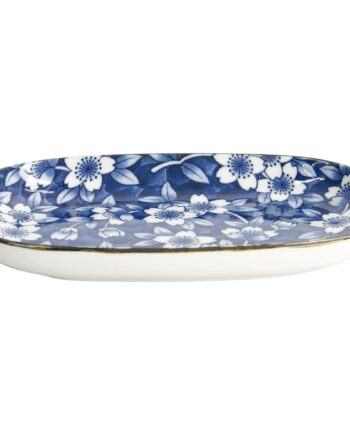 Blue Sakura Oval Tallerken