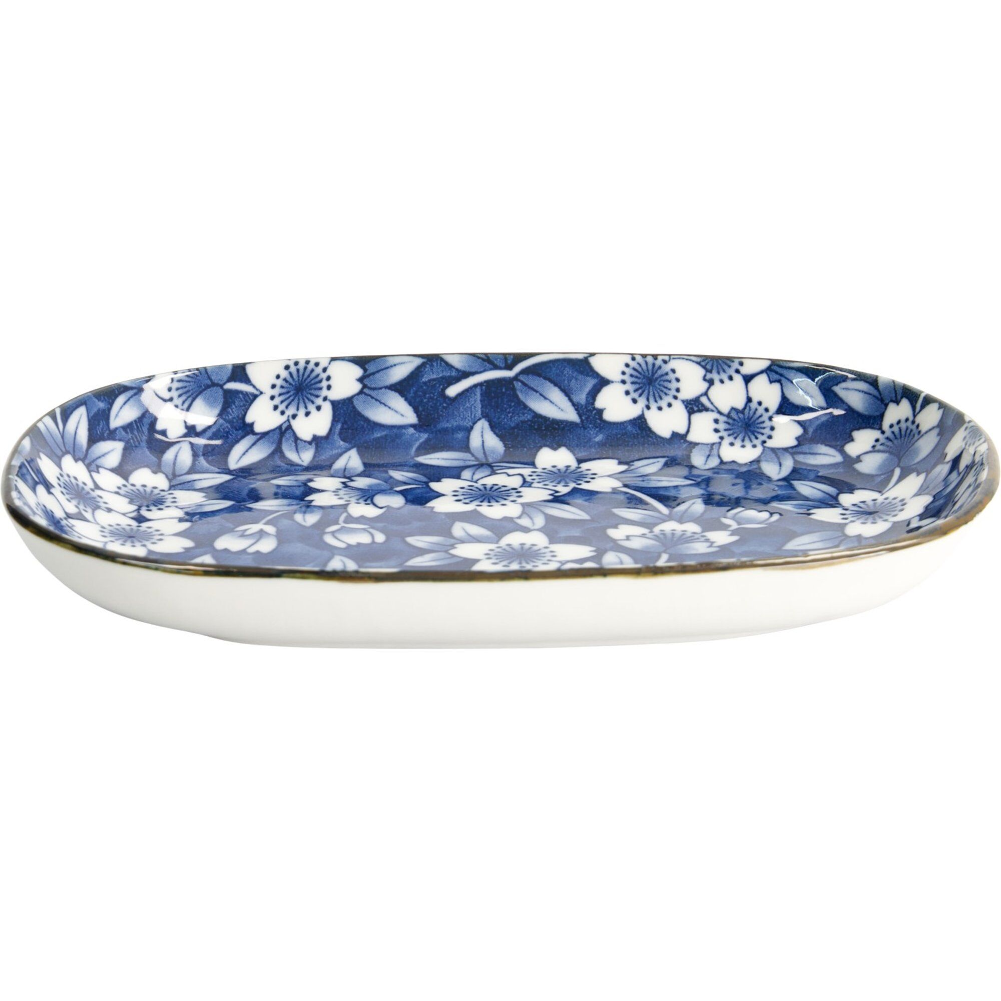 Blue Sakura Oval Tallerken