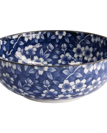 Blue Sakura Skål ø20 Cm  Blå Hvid