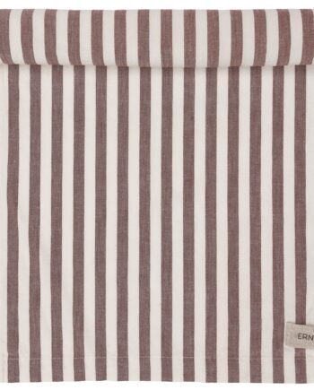 Bordløber Bred Stribe 45x250 Cm  Rød Hvid