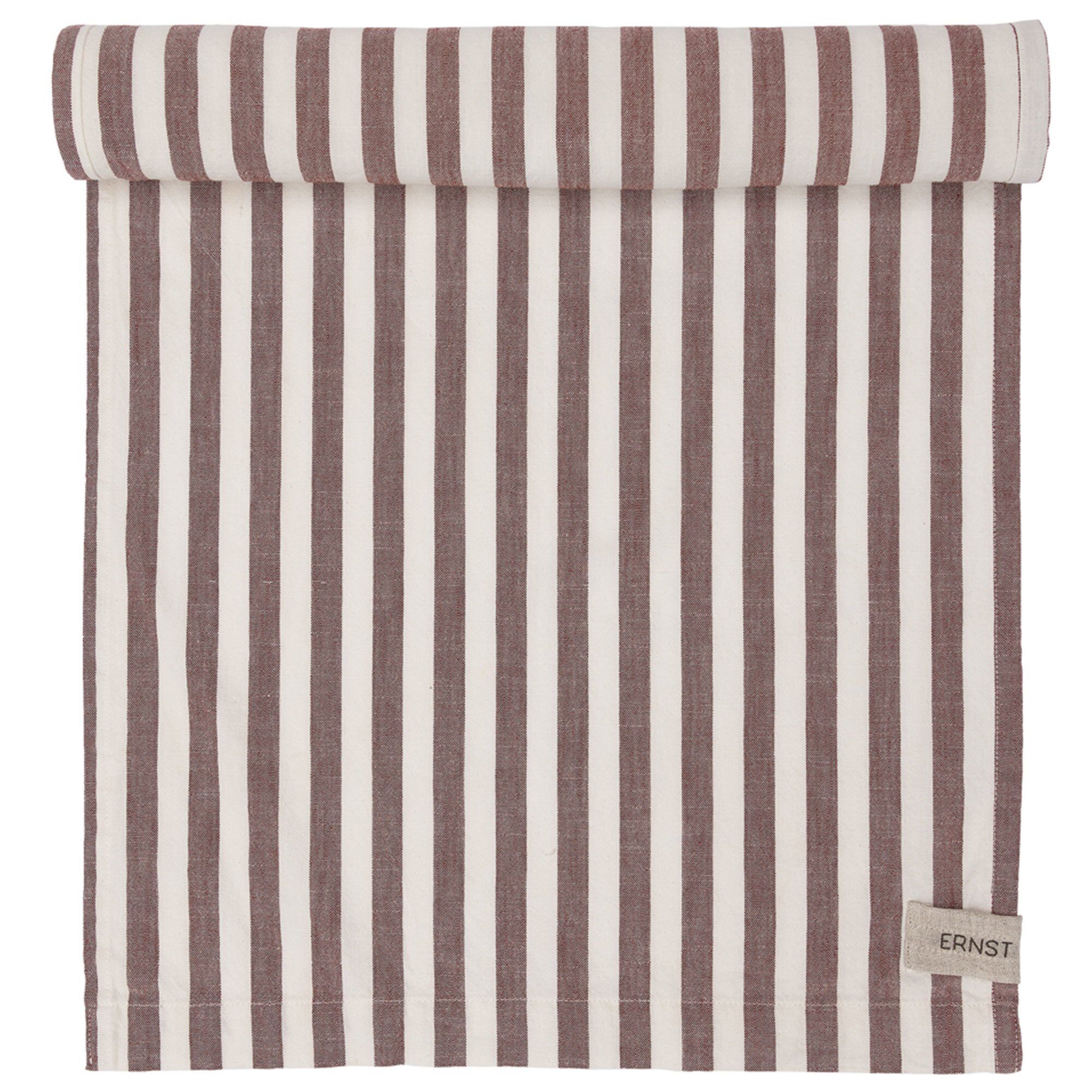 Bordløber Bred Stribe 45x250 Cm Rød Hvid