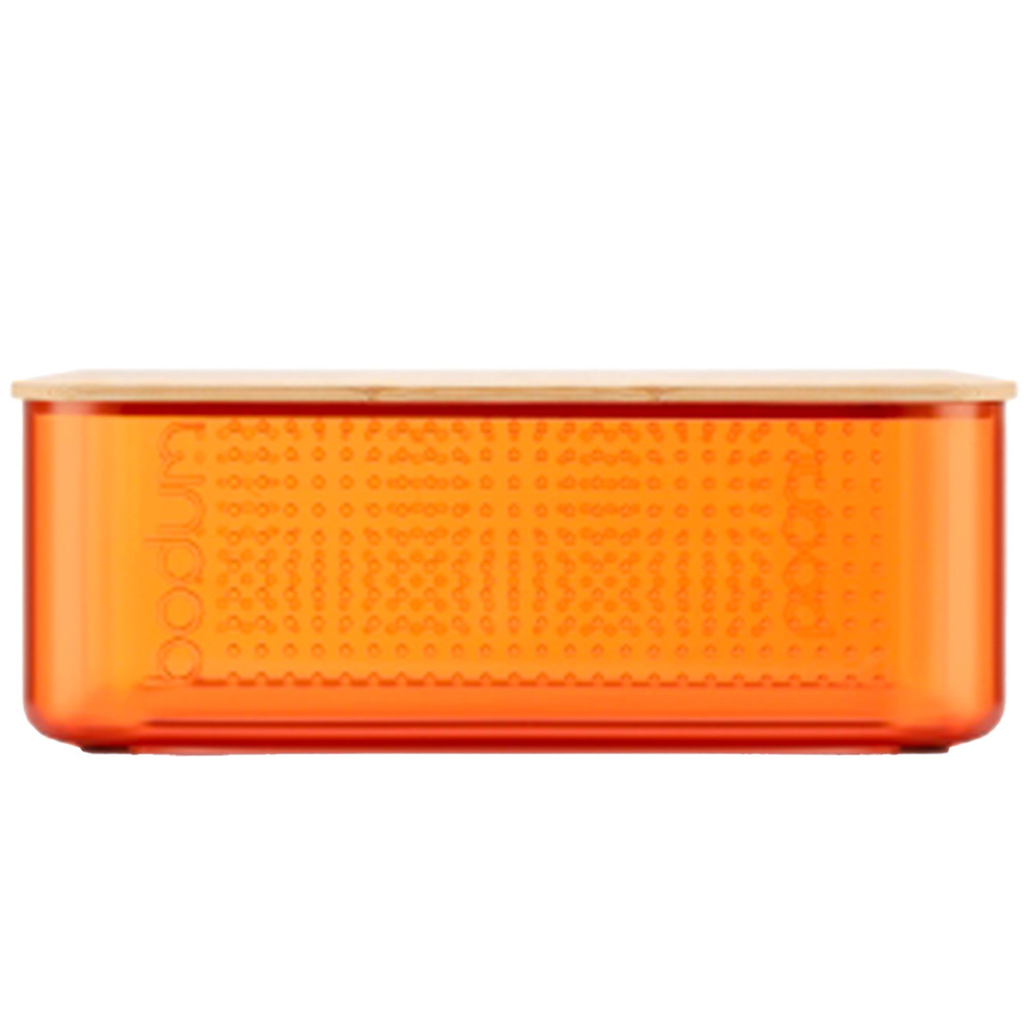 Brødkasse Med Bambuslåg Lille Orange