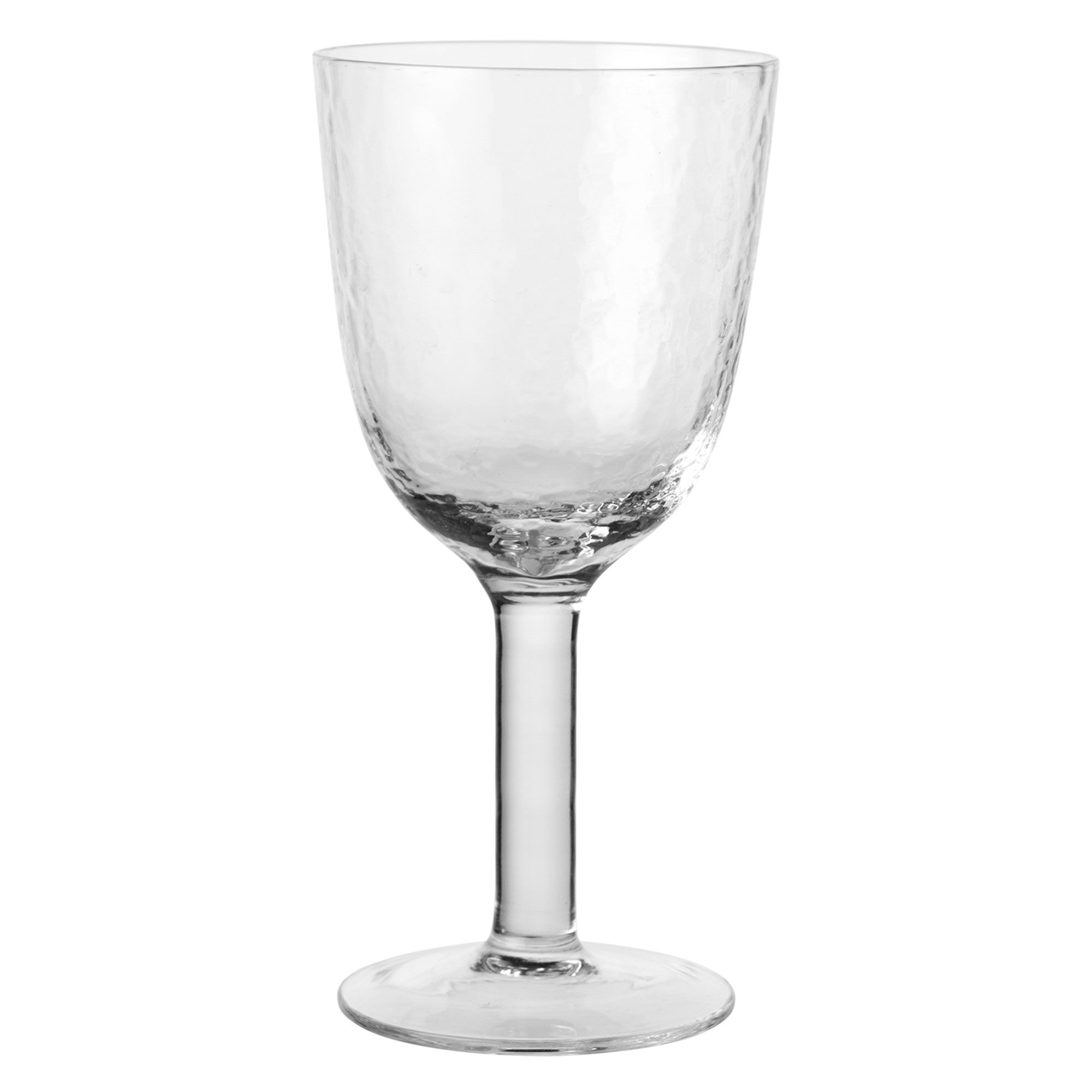 Broste Hammered Hvidvinsglas Klar
