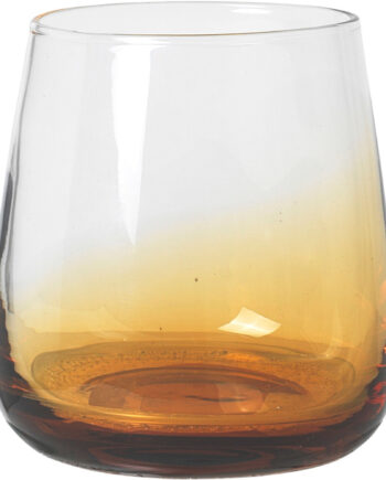 35 Cl  Amber Mundblæst Drikkeglas