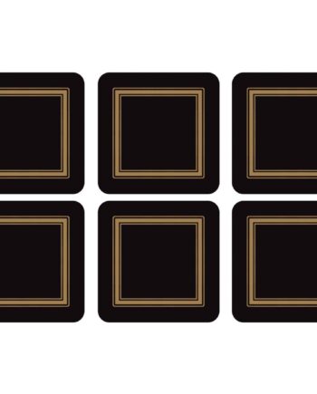 Classic Glasunderlag Sort   Stk