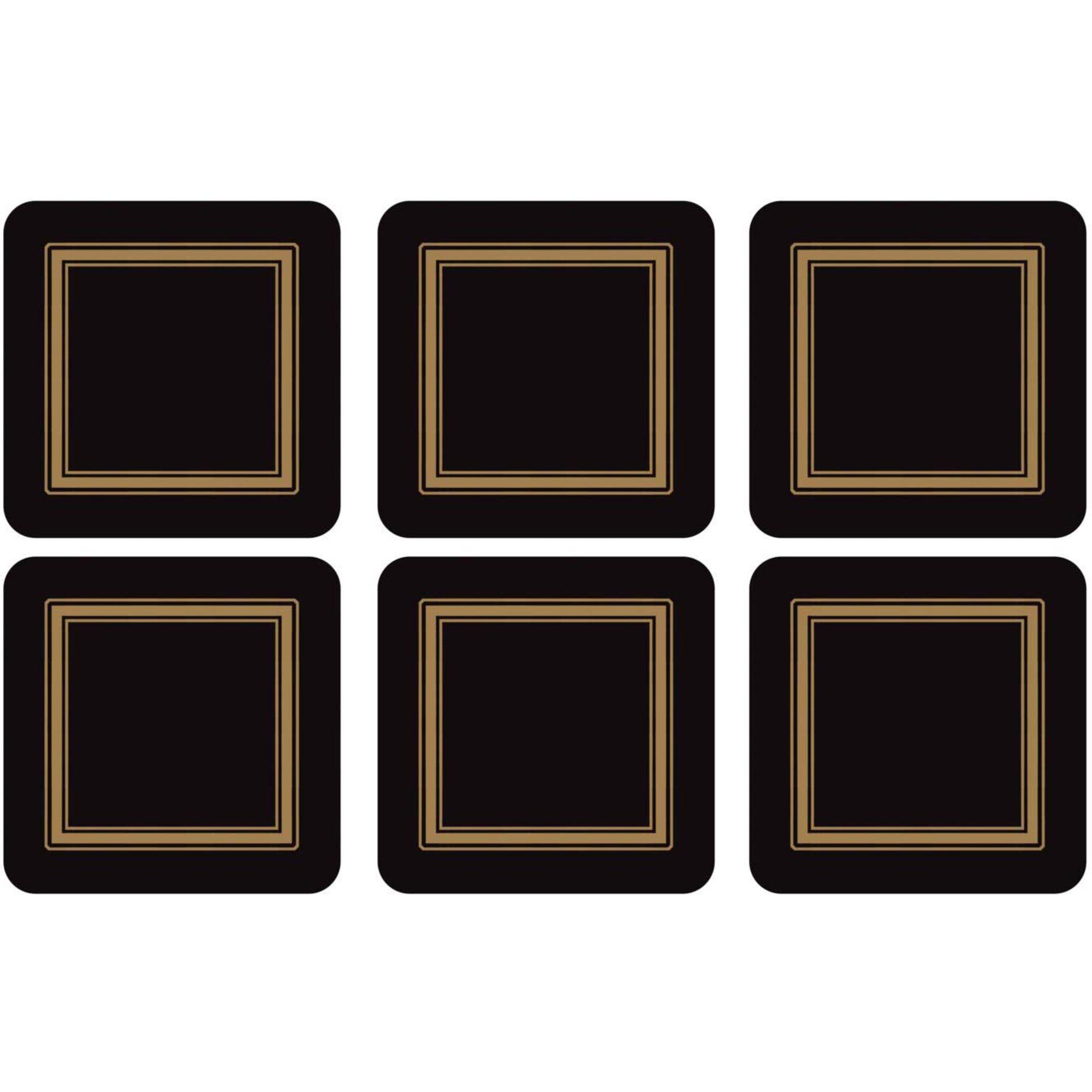 Classic Glasunderlag Sort Stk