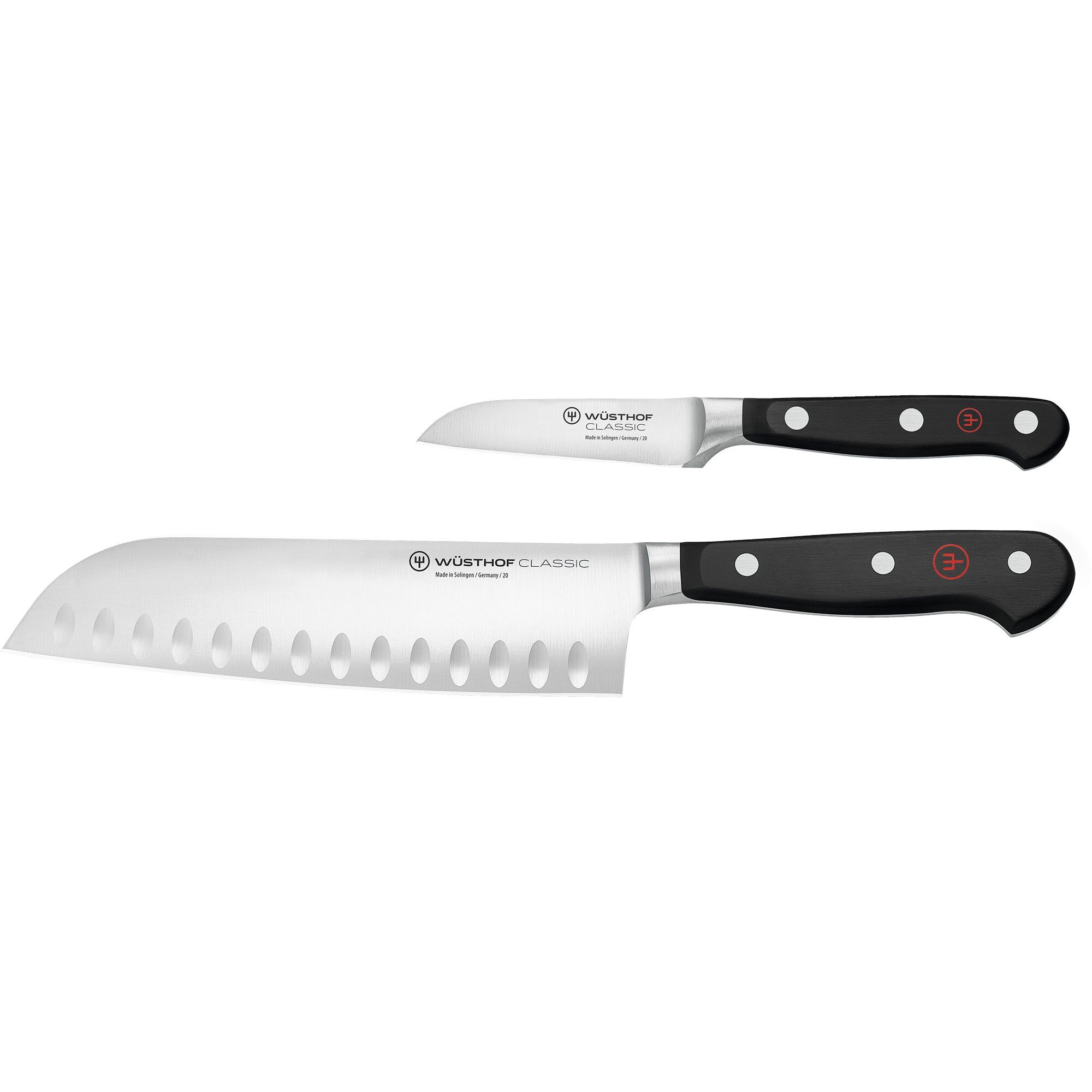 Classic Knivsæt Dele Santoku- Og Urtekniv