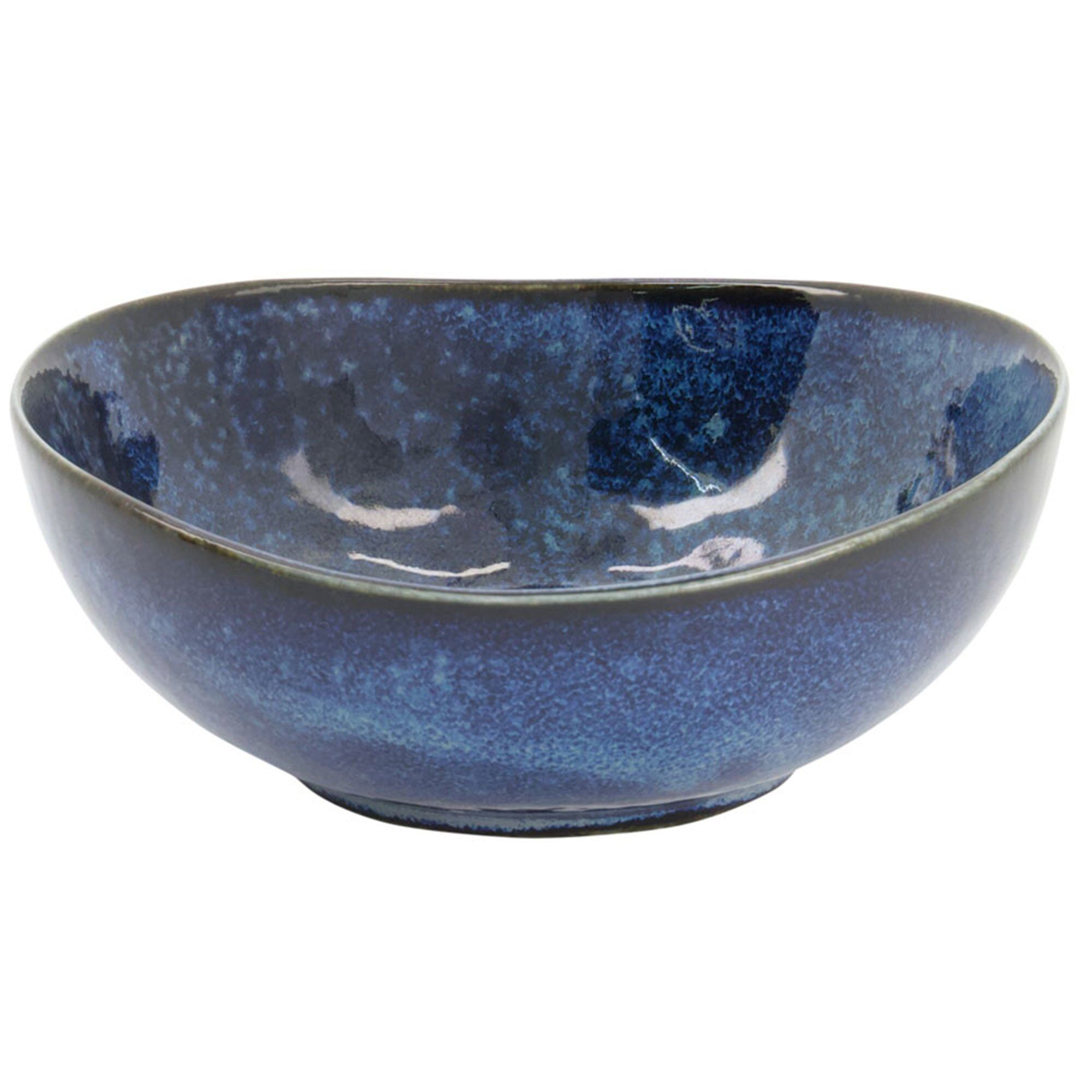 Cobalt Blue Oval Skål 14 Cm