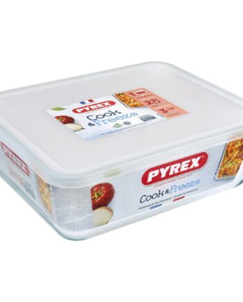 Cook   Freeze Madkasse Glasform Med Låg      Liter