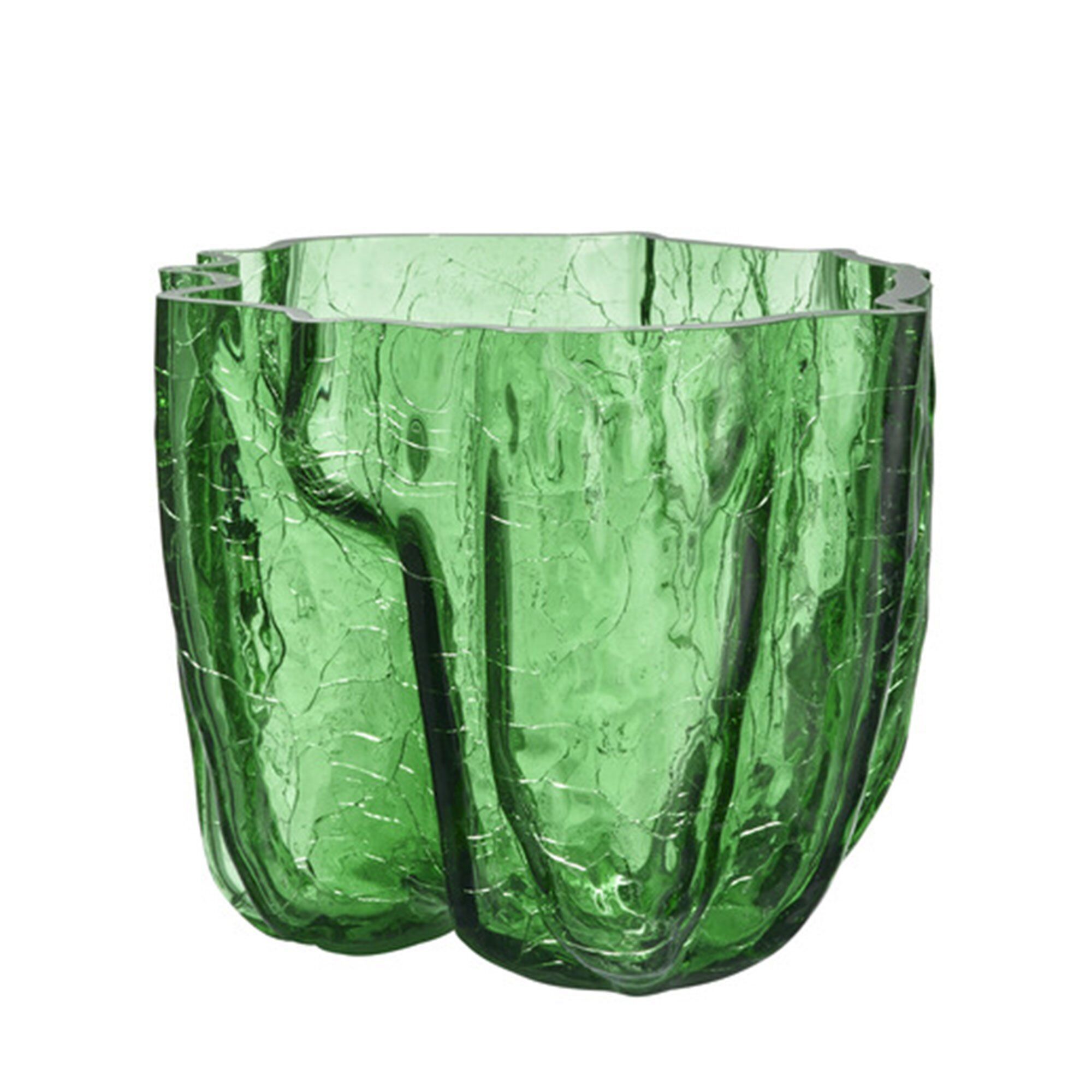 Crackle Vase 175 Mm Grøn