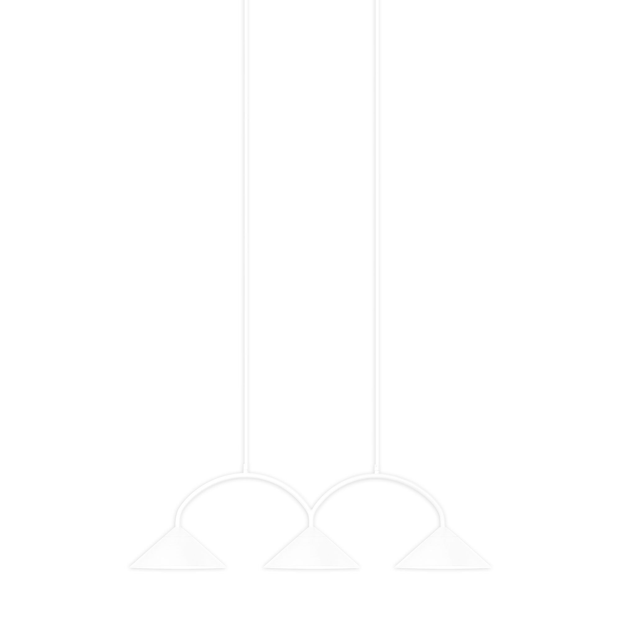 Curve Pendel Lampe Hvid