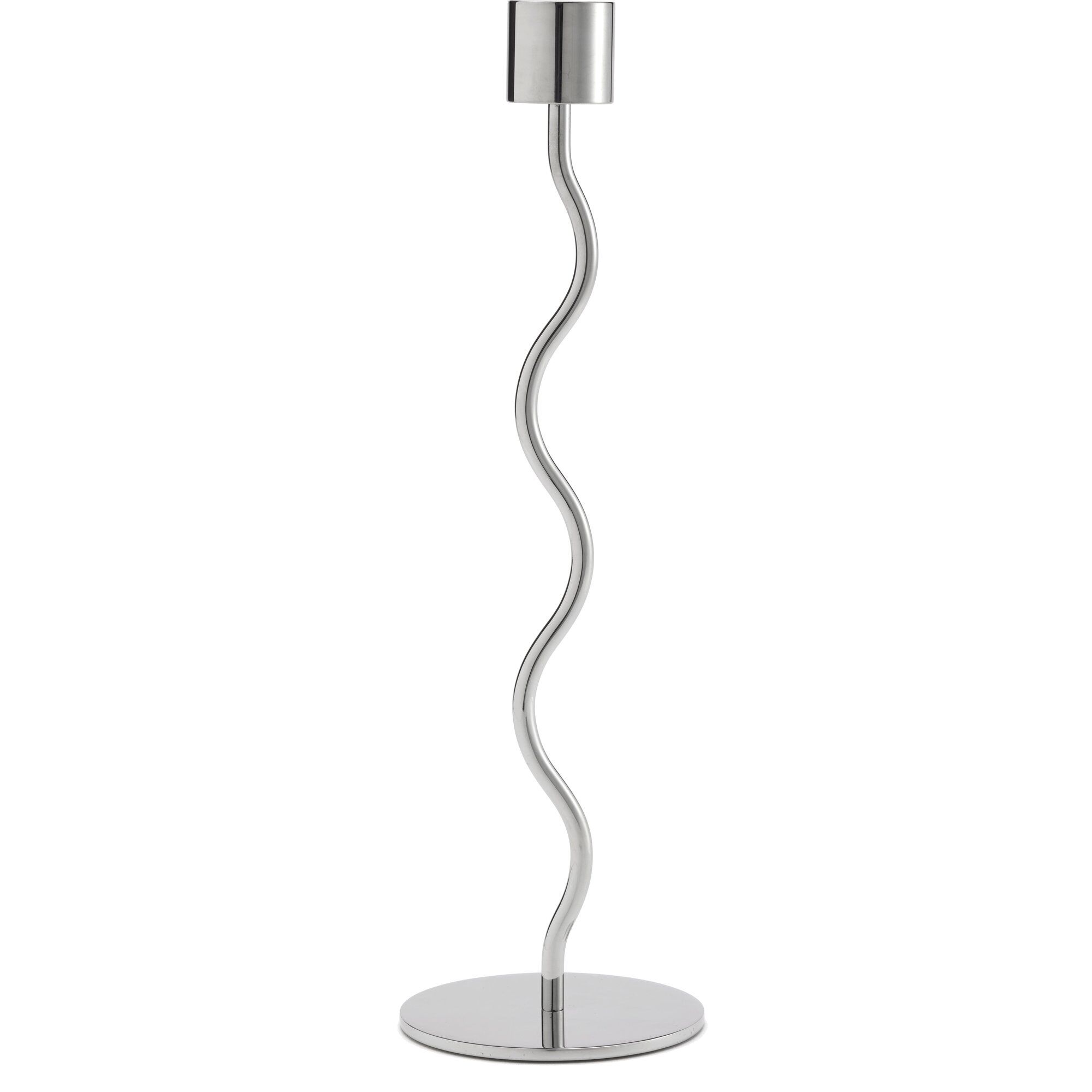 Curved Lysestage 26 Cm Rustfrit Stål