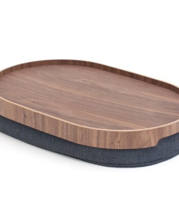 Curveline Serveringsbakke Anti-slip  Medium  Valnød