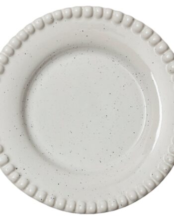 Daria Tallerken 22 Cm    Stk  Cotton White Shiny