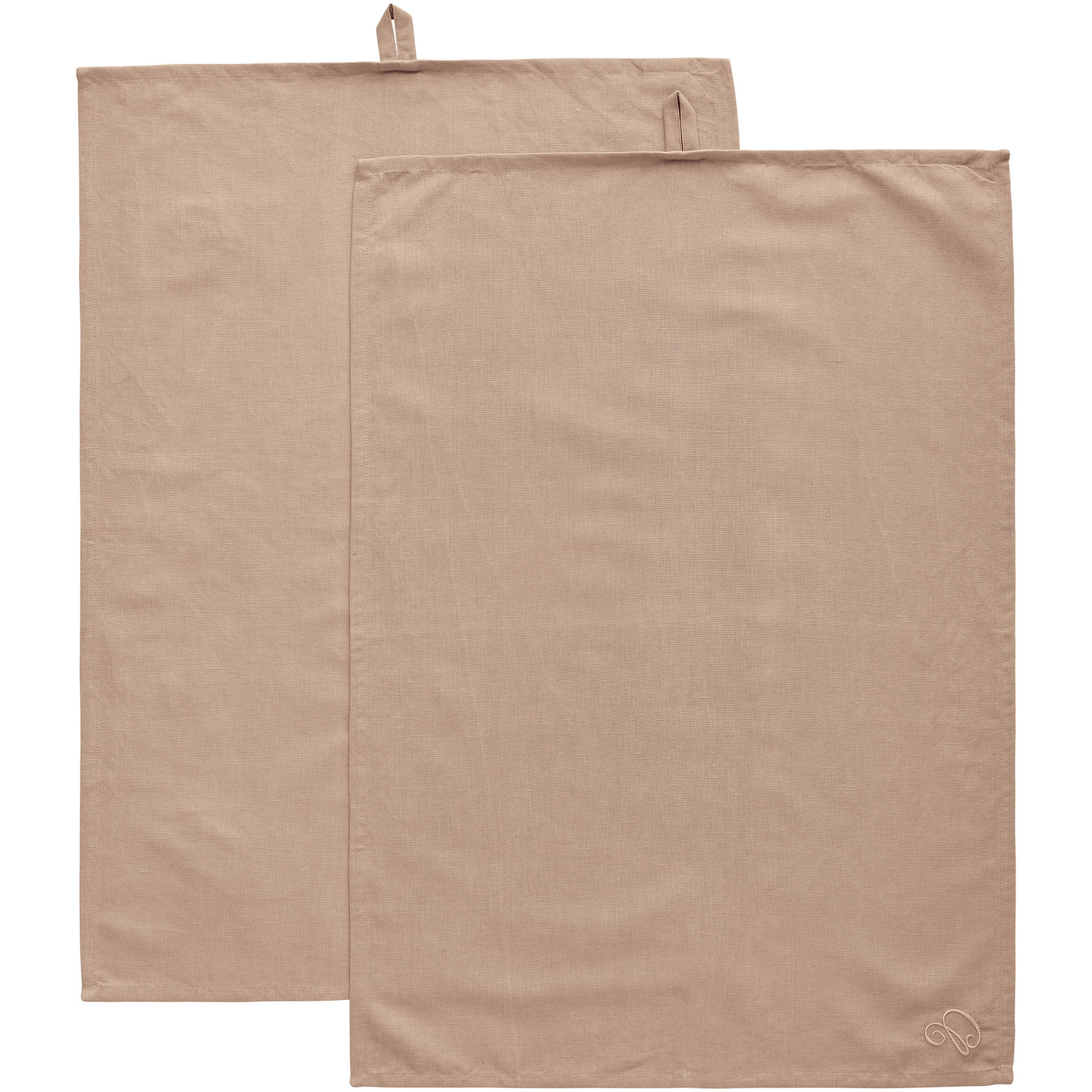 Decotique Sienna Viskestykke Hør 70 50 Cm -pak Taupe