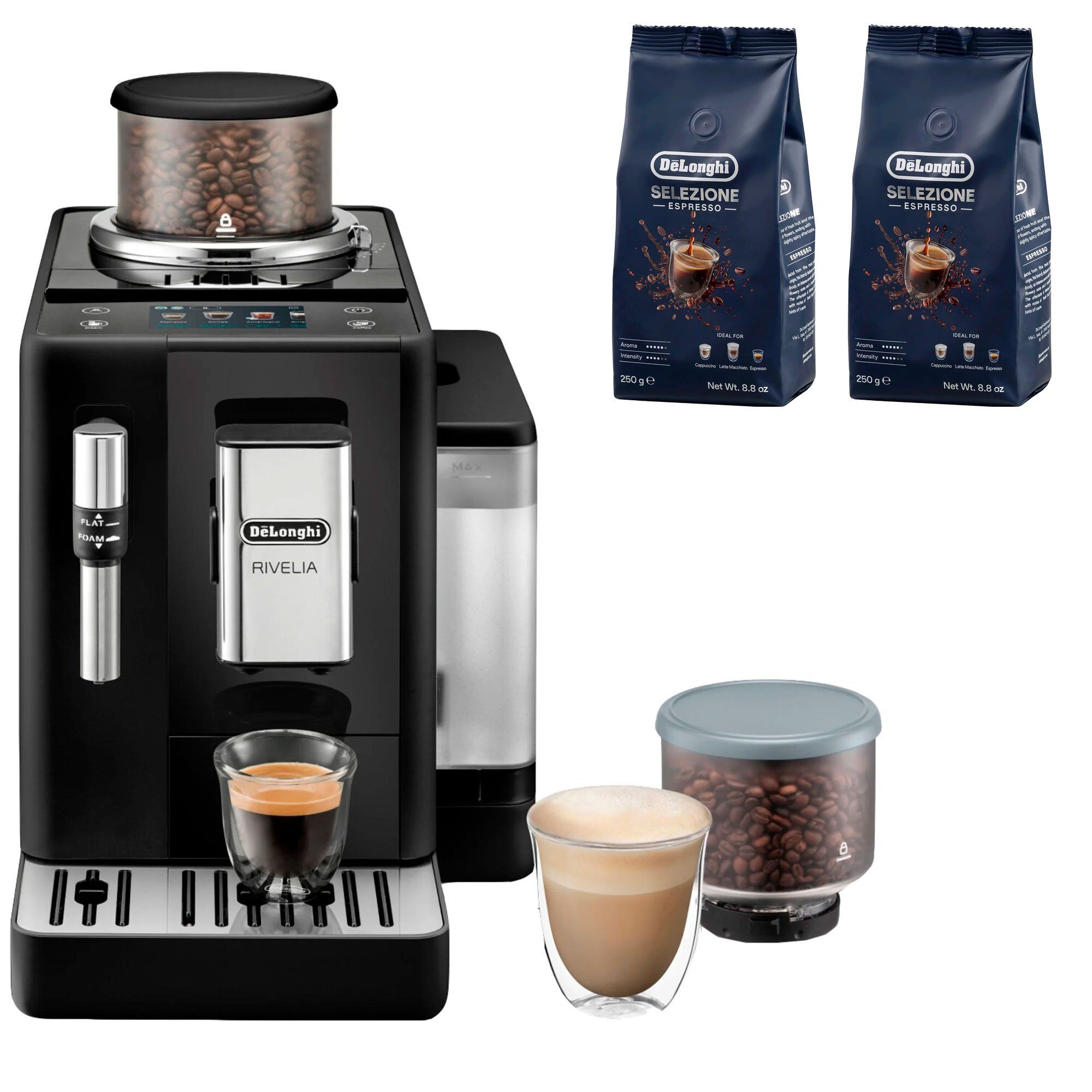 Delonghi Rivelia Automatisk Kaffemaskine Stk Kaffebønner Dlsc600