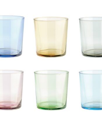 Drikkeglas  34   Cl  Blandede Farver    Stk
