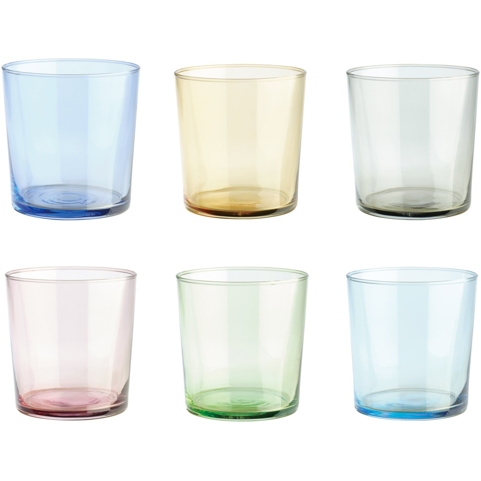 Drikkeglas 34 Cl Blandede Farver Stk