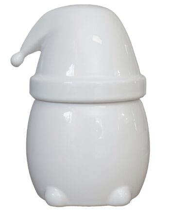 Eating Santa Skål  12   Cm  Small  Shiny White