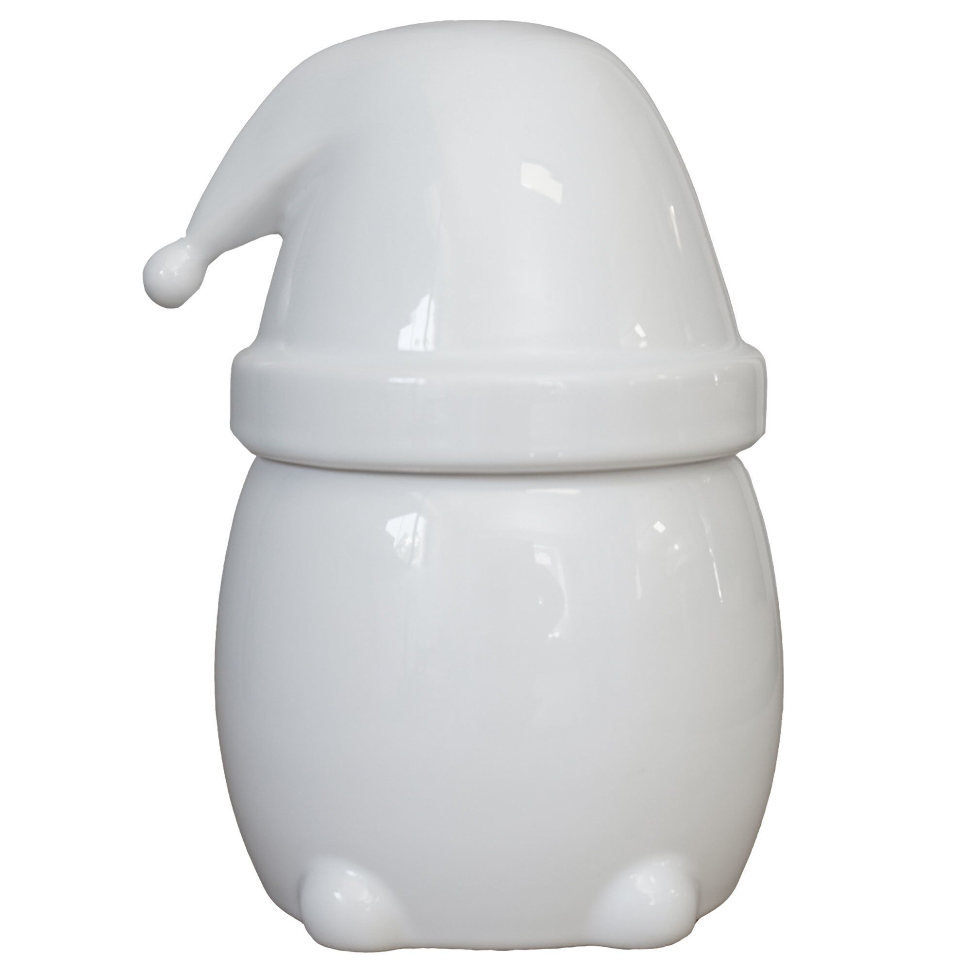 Eating Santa Skål 12 Cm Small Shiny White