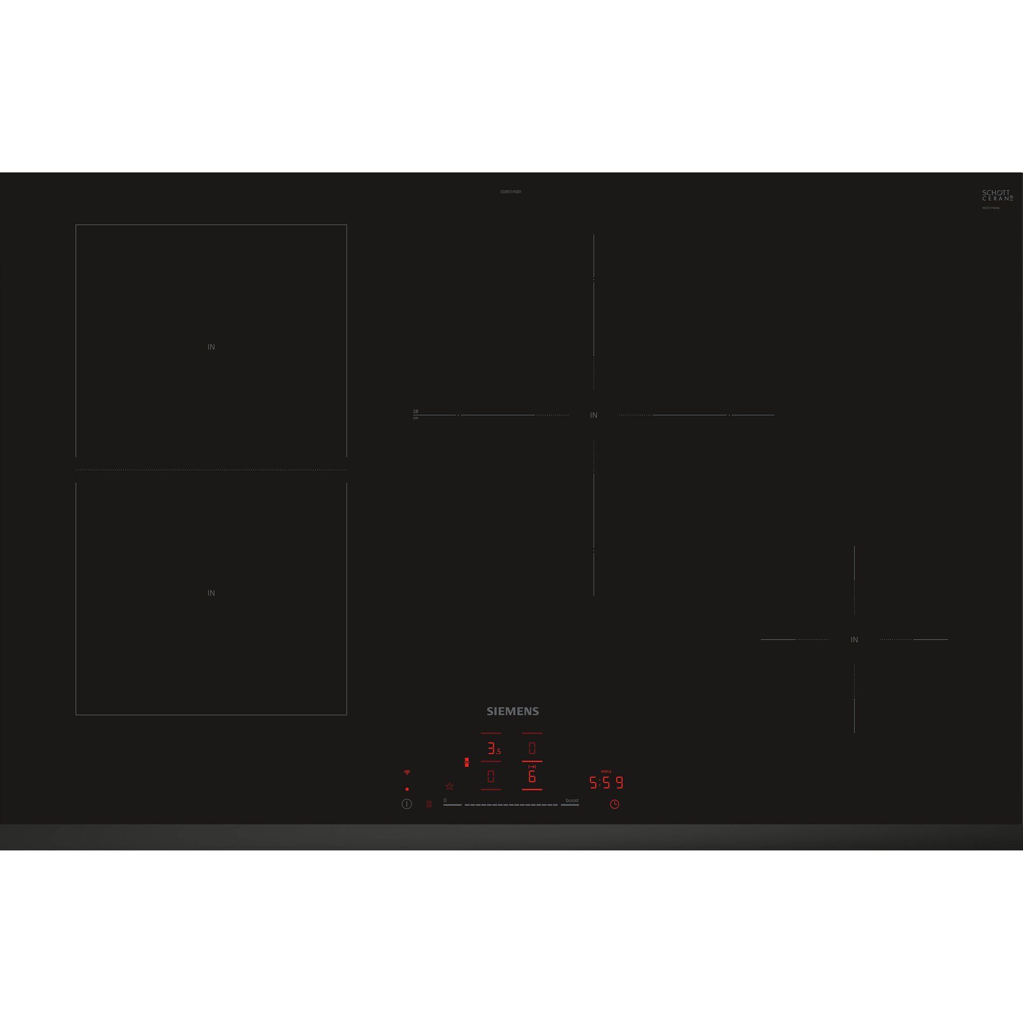 Ed851hsb1e Iq500 Induktionskogeplade Sort