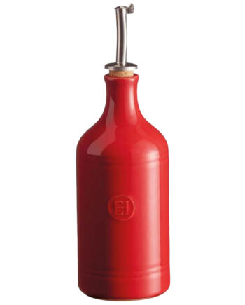 Emile Henry Olivenolieflaske     Liter  Rød