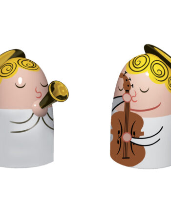 Engle Med Instrumenter Porcelænsfigurer