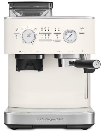 Espressomaskine Med Kaffekværn  Porcelain White