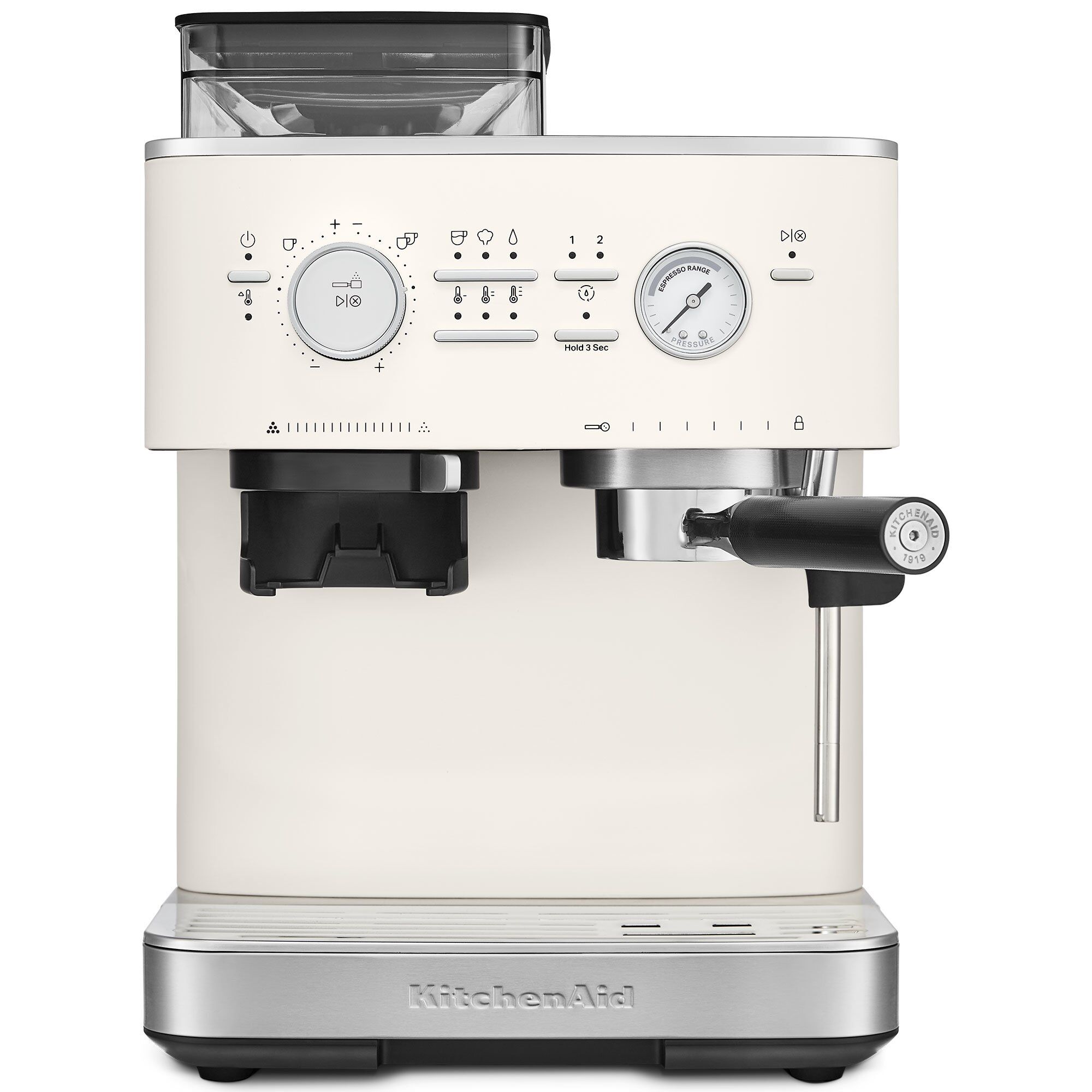 Espressomaskine Med Kaffekværn Porcelain White