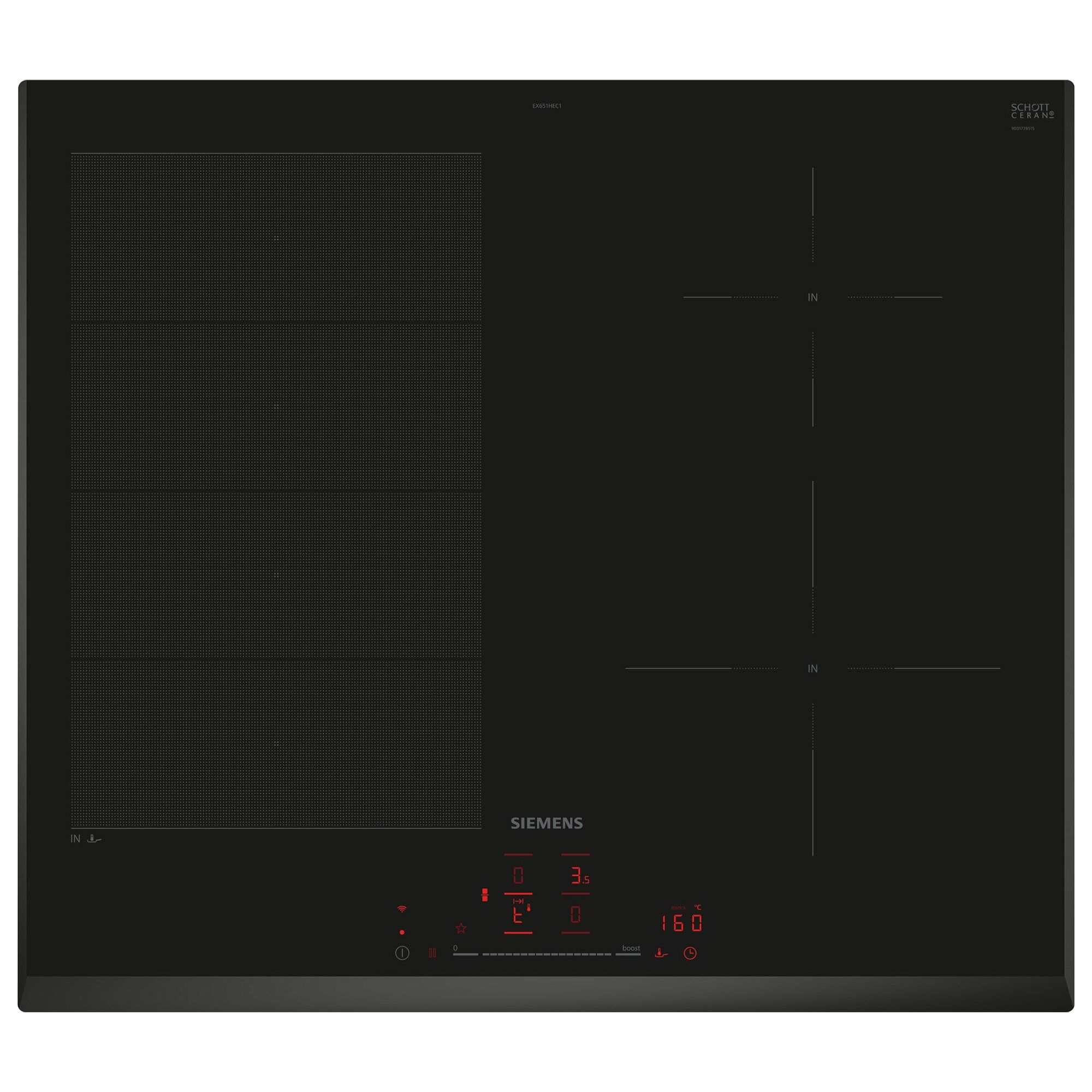 Ex651hec1e Iq700 Induktionskogeplade Sort