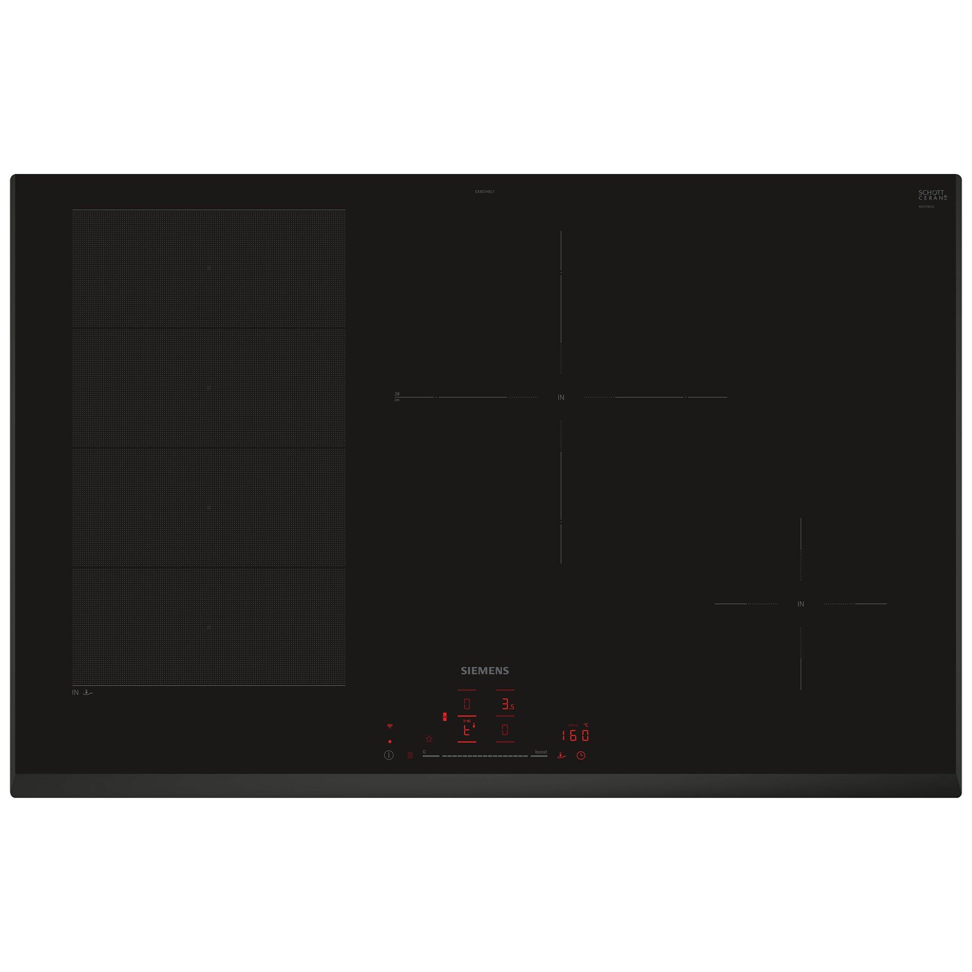 Ex851hec1e Iq700 Induktionskogeplade Sort