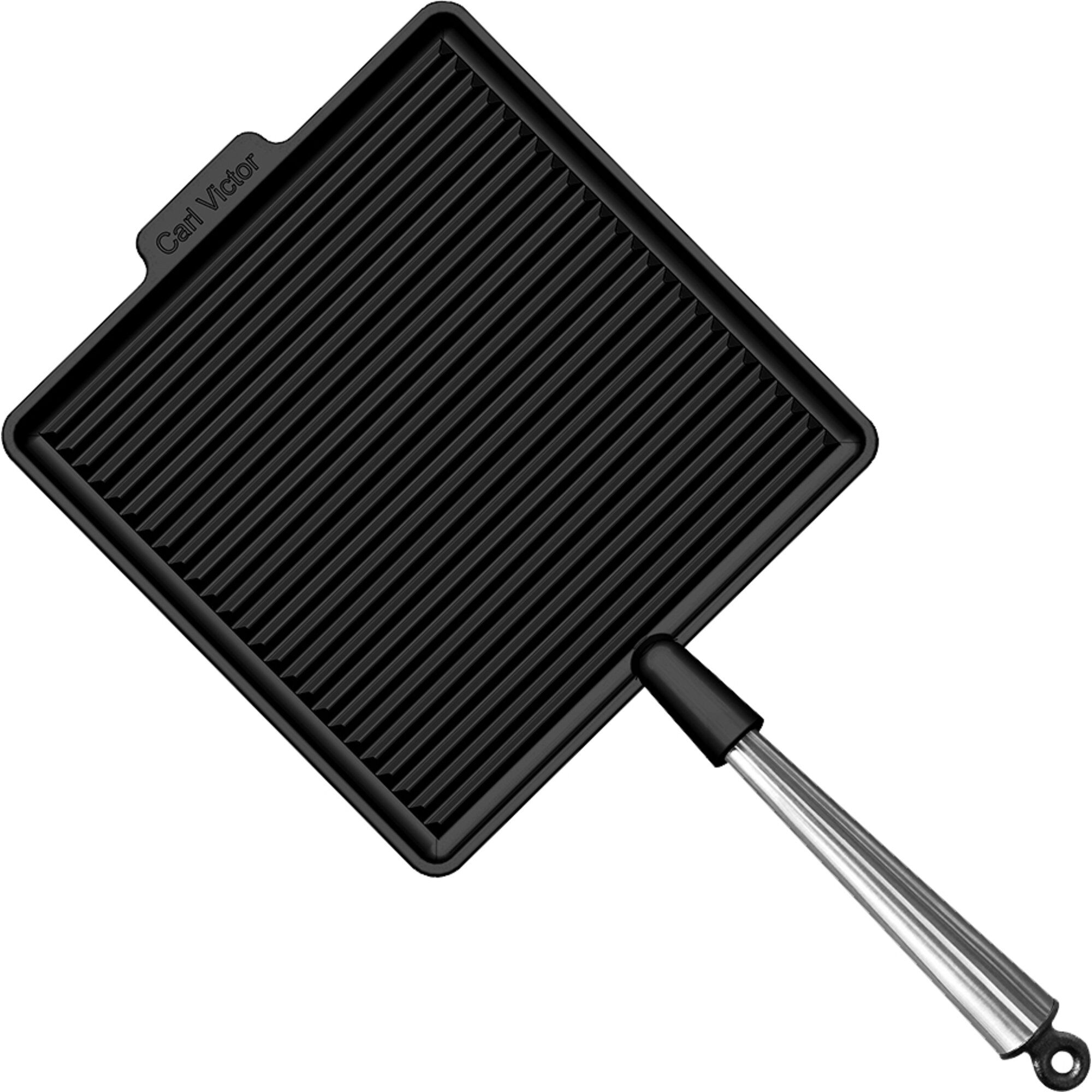 Firkantet Støbejernsgrillpande 28 Cm Jern