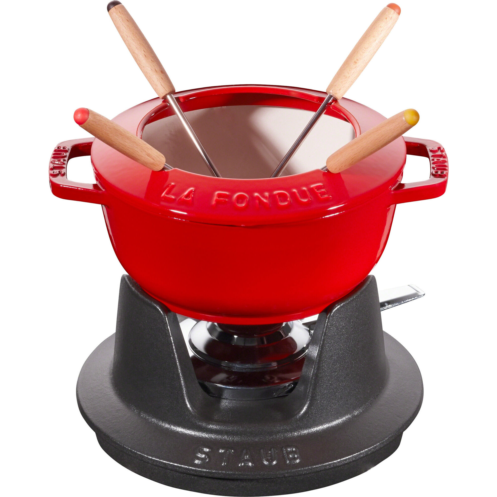 Fonduesæt 16 Cm Rød Med Creme Inderside