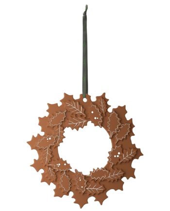 Gingerbread Julekrans ø18   Cm  Brun