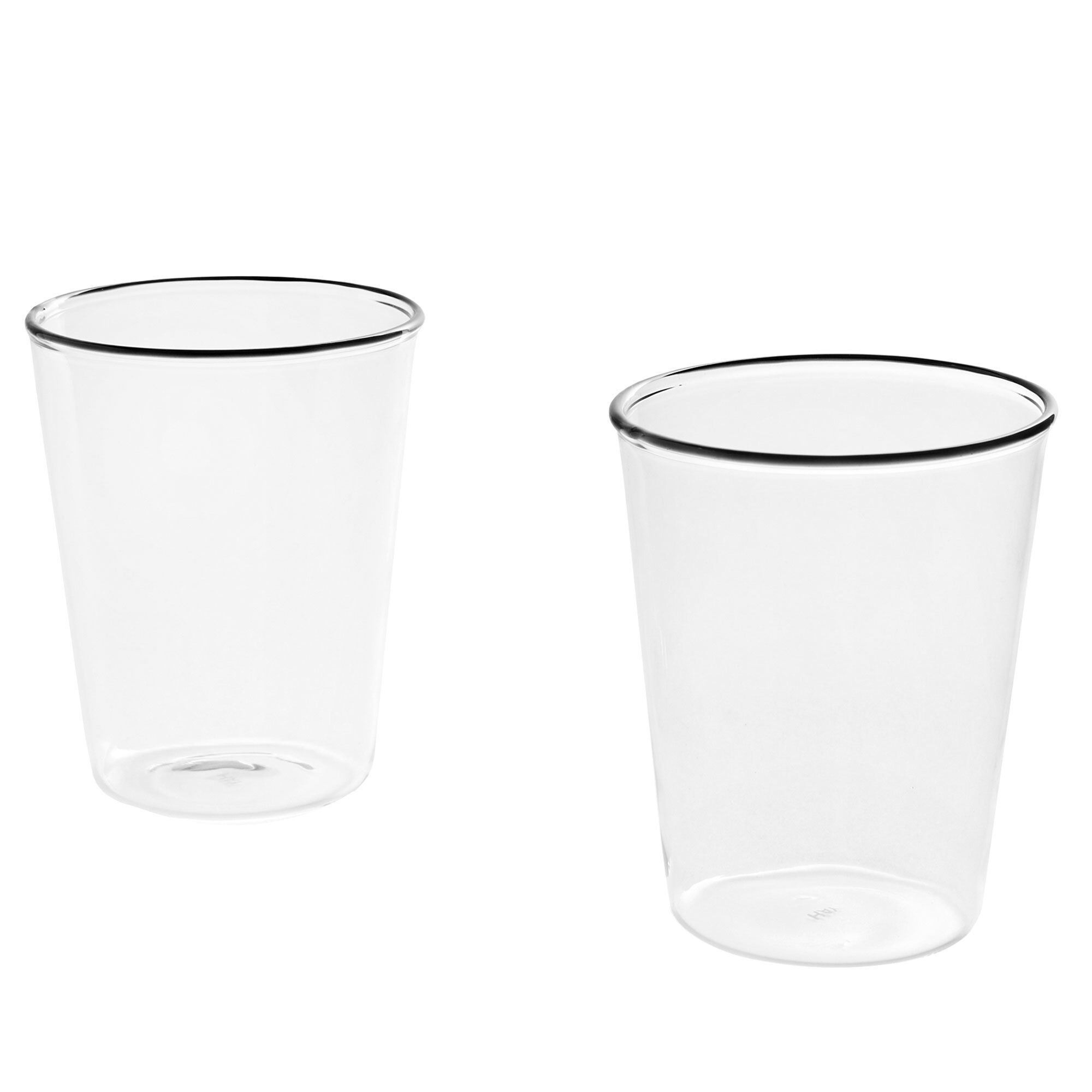 Glas Klar Med Sort Kant Stk