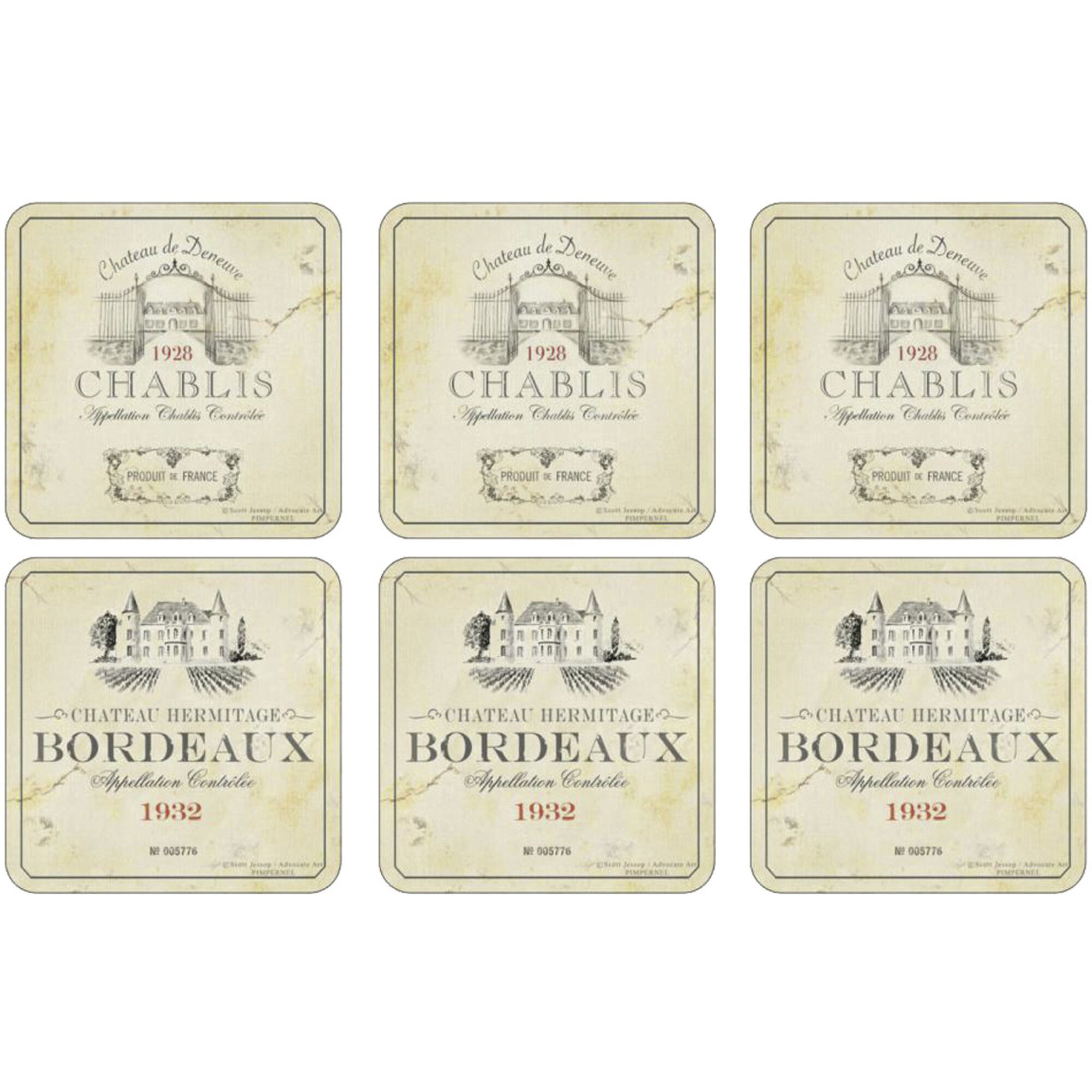 Glasunderlag 39 Vin De France 39