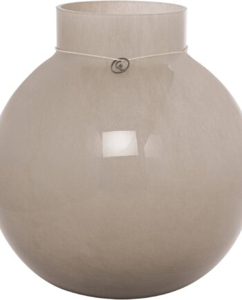 Glasvase Rund 22cm ø21  Beige