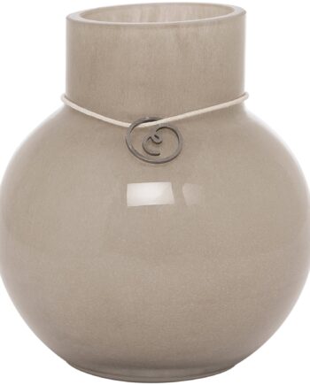 Glasvase Rund 10 Cm  ø9  Beige
