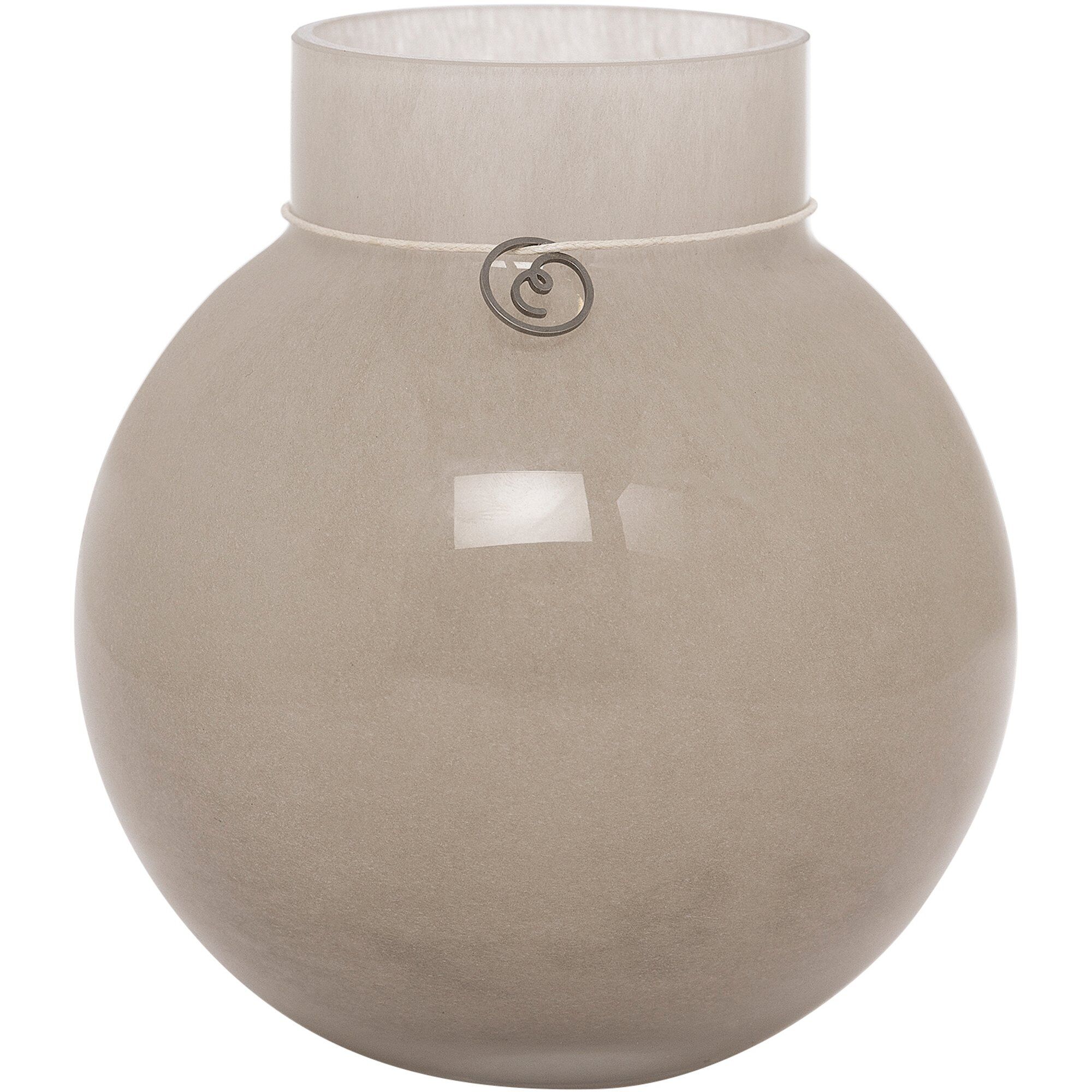 Glasvase Rund 14 Cm ø13 Beige