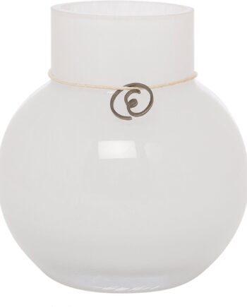 Glasvase Rund 10 Cm  ø9  Hvid