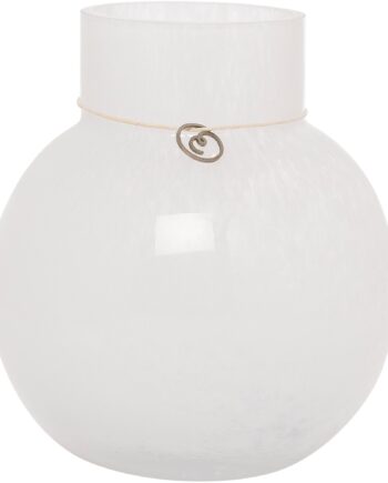 Glasvase Rund 14 Cm ø13  Hvid