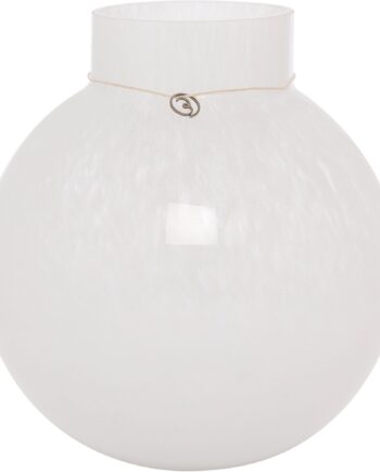 Glasvase Rund 22cm ø21  Hvid